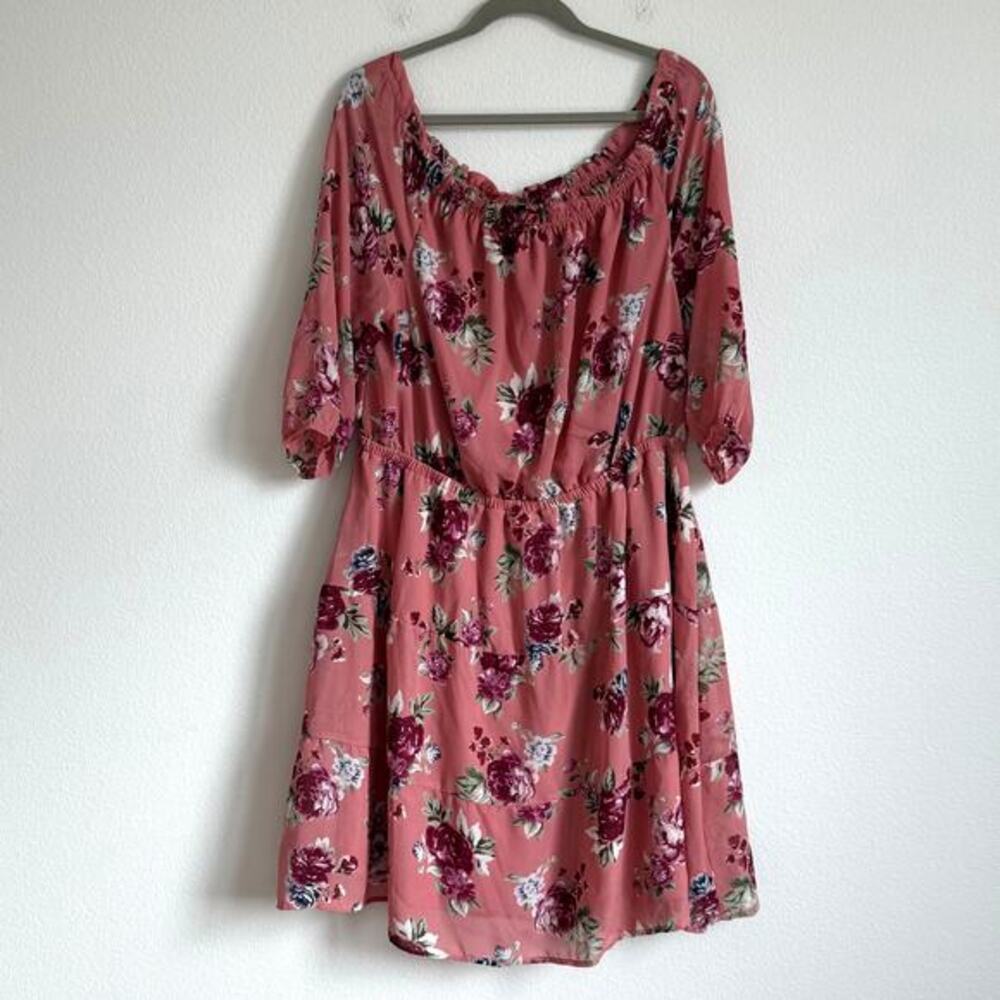 NWT Lane Bryant Floral Tiered Chiffon Dress 16 Cottagecore Romantic Boho Prairie